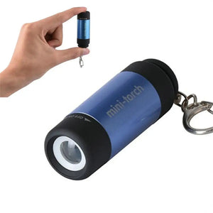 Mini Keychain Torch Light USB Rechargeable LED Flashlight Waterproof