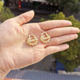 Personalized Name Mini Hoop Earrings 18mm for Kids