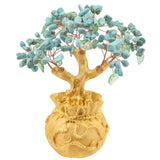 Mini Lucky Money Tree Amethyst Crystal Chip Bonsai Style For Wealth Feng Shui