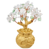 Mini Lucky Money Tree Amethyst Crystal Chip Bonsai Style For Wealth Feng Shui