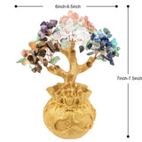 Mini Lucky Money Tree Amethyst Crystal Chip Bonsai Style For Wealth Feng Shui