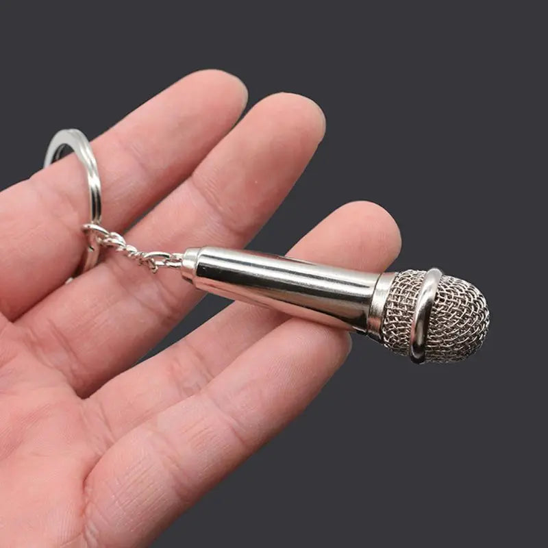 Microphone Singer Rapper Music Lover BFF Keychain S082