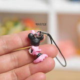 Mini Minnie Figure Doll Model Keychain Bag Pendant Small Present