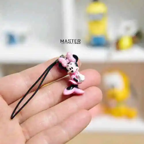 Mini Minnie Figure Doll Model Keychain Bag Pendant Small Present