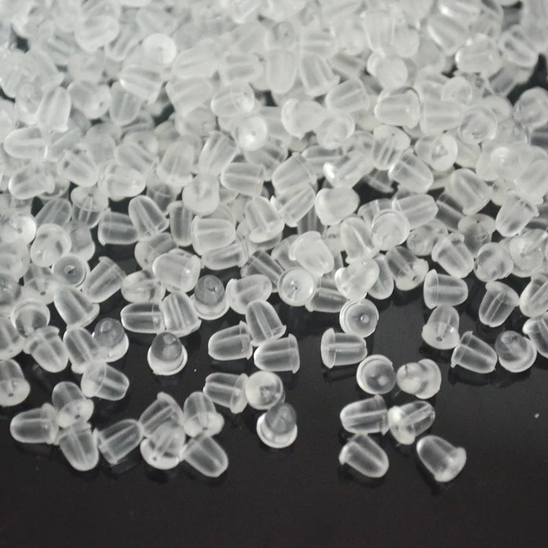 500Pcs Small Plastic Earring Backs Earring Plugs Stoppers