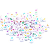 500PCs 4*7MM Acrylic Letter Beads A-Z Neon Alphabet Initial Beads