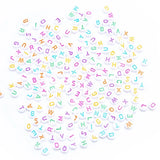 500PCs 4*7MM Acrylic Letter Beads A-Z Neon Alphabet Initial Beads