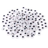 4*7mm Flat Coin Round Acrylic Stars Beads - 500pcs