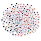 4*7mm Flat Coin Round Acrylic Stars Beads - 500pcs