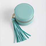 Mini PU Leather Jewelry Case Necklace Ring Earrings Display Storage Case