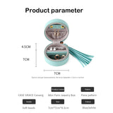 Mini PU Leather Jewelry Case Necklace Ring Earrings Display Storage Case