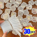 Mini Plastic Storage Box Square Transparent Pill Container Jewelry