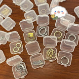 Mini Plastic Storage Box Square Transparent Pill Container Jewelry