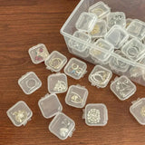 Mini Plastic Storage Box Square Transparent Pill Container Jewelry