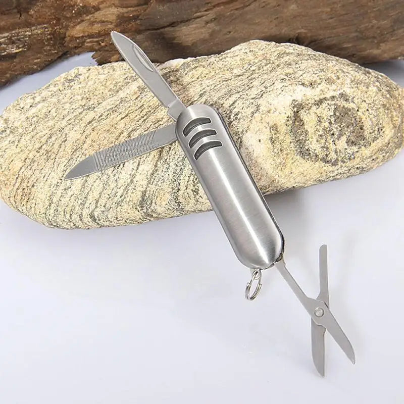 Mini Pocket Scissor & Nail File Stainless Steel for Camping
