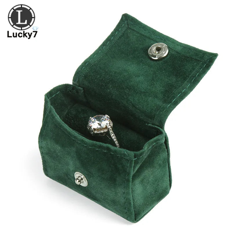 Mini Portable Cloth Bag Jewelry Ring Earring Box