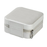 Mini Portable Jewelry Box With Mirror Cosmetic Makeup Organizer Earrings Storage