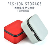 Mini Portable Jewelry Packaging Box Necklace Organizer PU Ring Earrings
