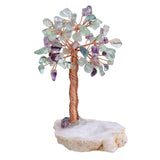 Mini Reiki Healing Crystal Money Tree Amethyst Quartz Slice Mineral Specimen