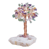 Mini Reiki Healing Crystal Money Tree Amethyst Quartz Slice Mineral Specimen