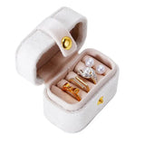 Mini Ring Box Small Jewelry Organizer Display Travel Gift Case