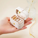 Mini Ring Box Small Jewelry Organizer Display Travel Gift Case
