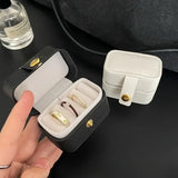 Mini Ring Box Portable Small Jewelry Organizer Show Travel