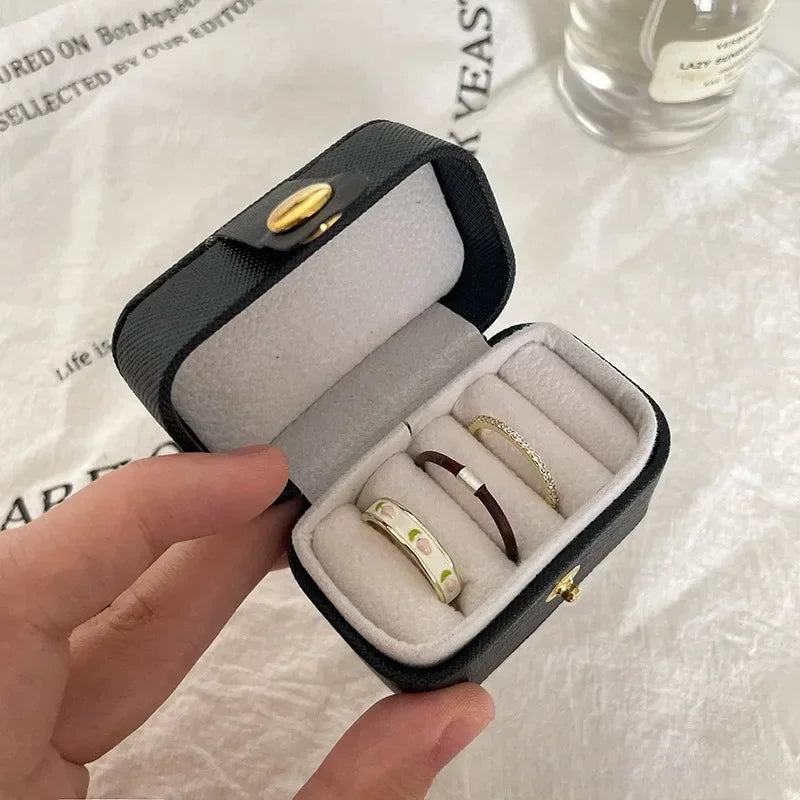 Mini Ring Box Portable Small Jewelry Organizer Show Travel
