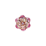 Pink Crystal Mini Rose Brooch Collar Pin Women Jewelry