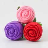 Romantic Mini Rose Flower Jewelry Box Velvet Ring Box Engagement Marriage