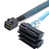 SFF-8643 to 4X29Pin SFF-8482 Server Cable 3.33TF/1M