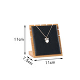 Mini Bamboo Bracelet/Necklace Display Stand Holder PU Jewelry Organizer