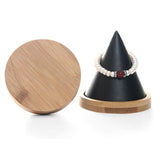 Mini Bamboo Bracelet/Necklace Display Stand Holder PU Jewelry Organizer