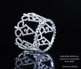 Small Tiara Crown Bridesmaid Headpiece Clear Rhinestones Crystal