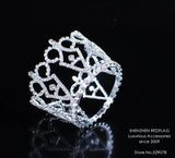 Small Tiara Crown Bridesmaid Headpiece Clear Rhinestones Crystal