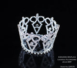 Small Tiara Crown Bridesmaid Headpiece Clear Rhinestones Crystal