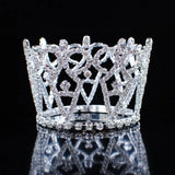 Small Tiara Crown Bridesmaid Headpiece Clear Rhinestones Crystal
