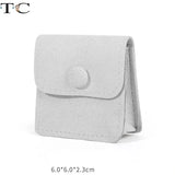 Microfiber Snap Button Cloth Bag Jewelry Storage