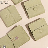 Microfiber Snap Button Cloth Bag Jewelry Storage