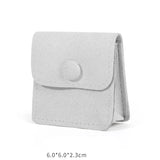 Mini Snap Button Cloth Bag Microfiber Fabric Jewelry Storage Bag