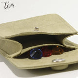 Mini Snap Button Cloth Bag Microfiber Fabric Jewelry Storage Bag