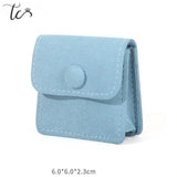 Mini Snap Button Cloth Bag Microfiber Fabric Jewelry Storage Bag
