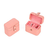Mini Snap Leather Ring Storage Box Earring Bangle Display Case