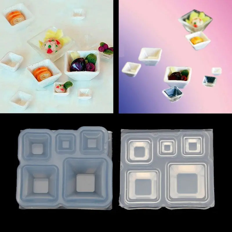 Square Bowl Resin Mold Silicone Casting Craft Tool