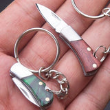 Mini Stainless Steel Keychain Pocket Folding Fruit Outdoor Self-defense