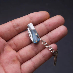 Mini Stainless Steel Keychain Pocket Folding Fruit Outdoor Self-defense
