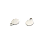 Stainless Steel Round Blank Charm Pendant DIY Jewelry 50pcs