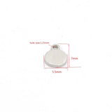 Stainless Steel Round Blank Charm Pendant DIY Jewelry 50pcs