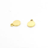 Stainless Steel Round Blank Charm Pendant DIY Jewelry 50pcs