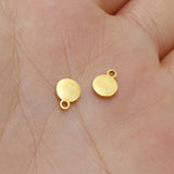 Stainless Steel Round Blank Charm Pendant DIY Jewelry 50pcs